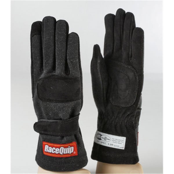Racequip 2-Layer Model SFI-5 Gloves, Black - Small RQP-355002 - main
